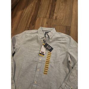 New! Gap Blue Oxford Longsleeve Button Down Shirt Men's‎ Size Large